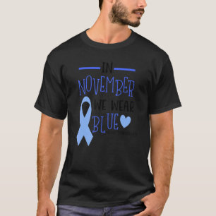 Camiseta En Noviembre Usamos Mariposas Azules Para La Diabe