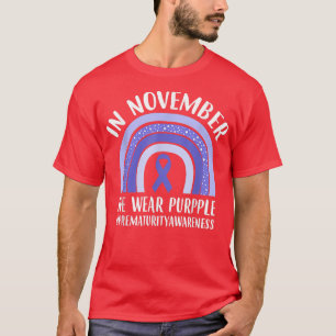 Camiseta En noviembre usamos morado, prematuro Conciencia