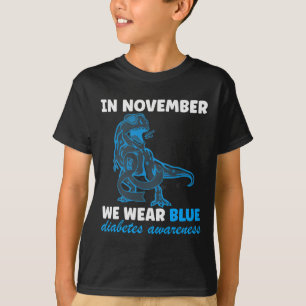 Camiseta En Noviembre Usamos T-rex Azul