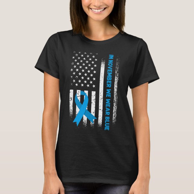 Camiseta En Noviembre Vivimos Azul - Conciencia sobre la di (Anverso)