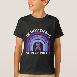 Camiseta En Noviembre Vivimos El Cáncer Pancreático Morado 