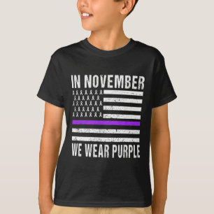 Camiseta En Noviembre Vivimos El Cáncer Pancreático Morado