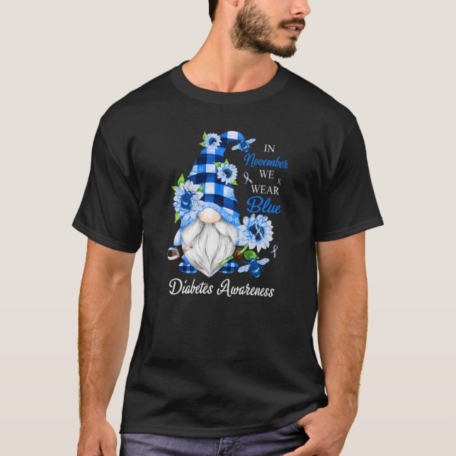 Camiseta En Noviembre Vivimos Gnomes Azules Sensibilización (Anverso)