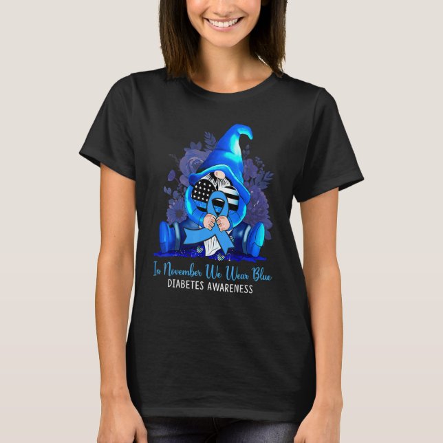 Camiseta En Noviembre Vivimos Gnomes Azules Sensibilización (Anverso)