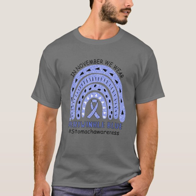 Camiseta En Noviembre Vivimos Periwinkle Blue Stomach Aware (Anverso)