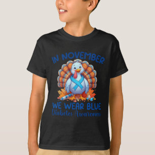 Camiseta En Noviembre Vivimos Una Turquía Azul Agradecidos