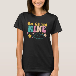 Camiseta En Nube Nueve Años Feliz Cumpleaños Para Los Niños