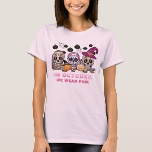 Camiseta En octubre llevamos Halloween rosa