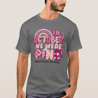 Camiseta en octubre llevamos lazo rosa Conciencia del cánce