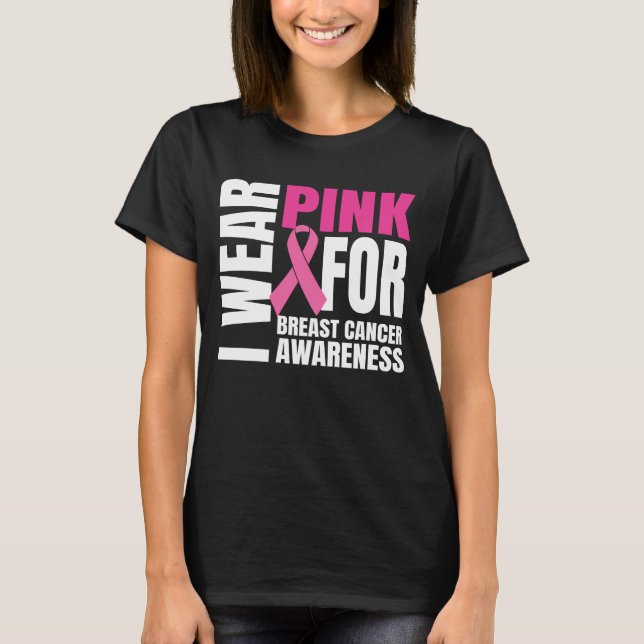 Camiseta En Octubre, Llevo Pink Para Concienciar Sobre El C (Anverso)