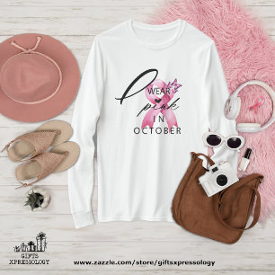 Camiseta En octubre, llevo rosa la conciencia sobre el cánc