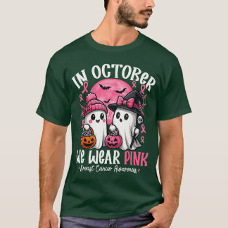 Camiseta en Octubre Nosotros Llevamos Rosa Bruja Fantasma C