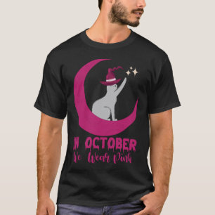 Camiseta En Octubre Nosotros Usamos Gato Rosa Conciencia De