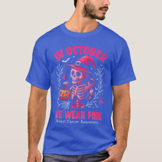 Camiseta en Octubre Nosotros Usamos Rosa Cáncer de Mama Muj