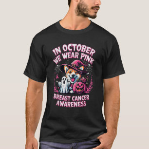 Camiseta En Octubre Nosotros Usamos Rosa Fantasma Corgi Per
