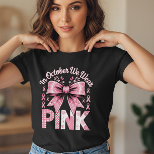 Camiseta En Octubre Nosotros Vestimos de Rosa Conciencia de