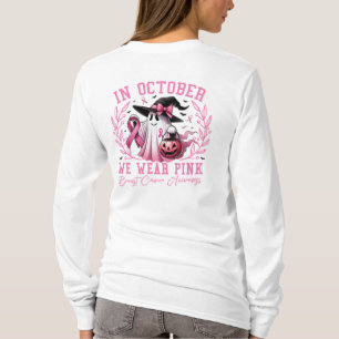 Camiseta En Octubre Nosotros Vestimos Rosa Bruja Fantasma C