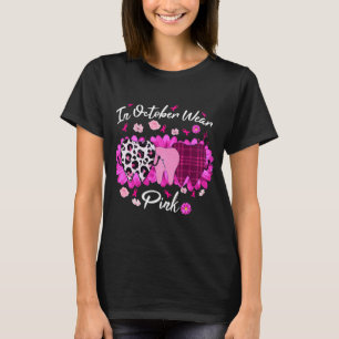 Camiseta En Octubre Se Usa Cáncer De Mama Rosa Dentista De