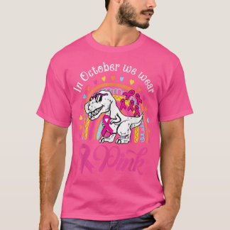Camiseta En Octubre Usamos Awa El Cáncer De Mama De Dinosau