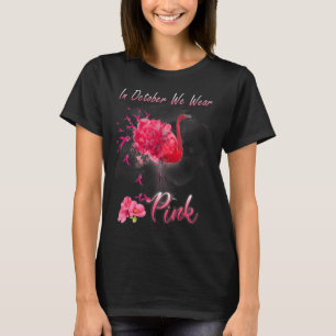 Camiseta En Octubre Usamos Awa El Cáncer De Mama De Flaming