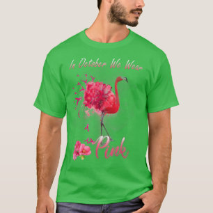 Camiseta En Octubre Usamos Awa El Cáncer De Mama De Flaming