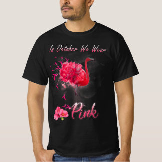 Camiseta En Octubre Usamos Awa El Cáncer De Mama De Flaming