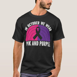 Camiseta En Octubre Usamos Awarene De Octubre Rosa Y Púrpur