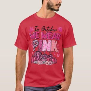 Camiseta En Octubre Usamos Bre De Calabaza De Leopardo De C