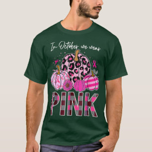 Camiseta En Octubre Usamos Bre De Calabaza De Leopardo De C