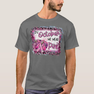 Camiseta En Octubre Usamos Bre De Calabaza De Leopardo De C