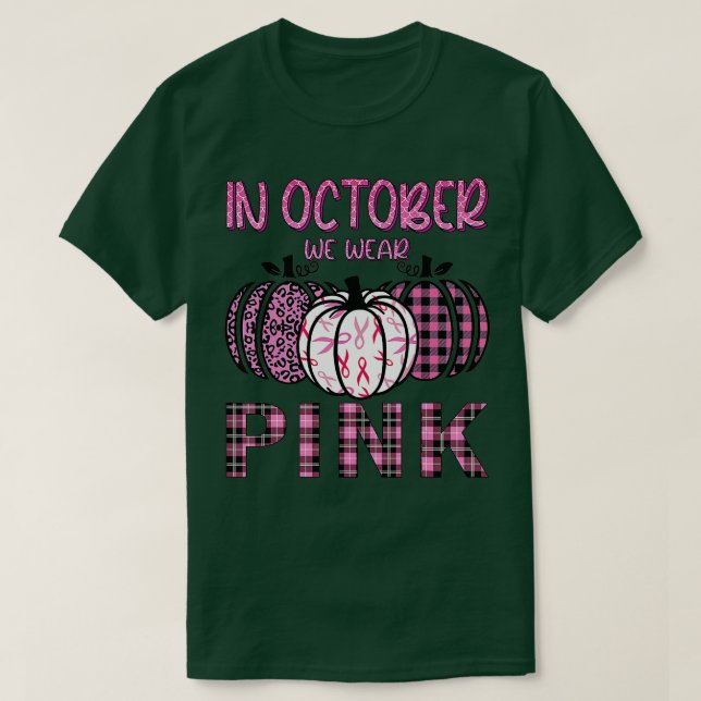 Camiseta En Octubre Usamos Bre De Calabaza De Leopardo De C (Diseño del anverso)