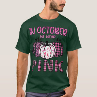 Camiseta En Octubre Usamos Bre De Calabaza De Leopardo De C
