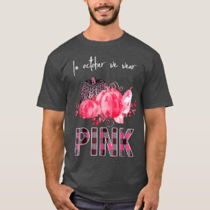 Camiseta En Octubre Usamos Bre De Calabaza De Leopardo De C