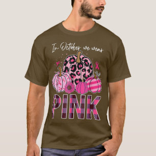 Camiseta En Octubre Usamos Bre De Calabaza De Leopardo De C
