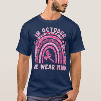 Camiseta En Octubre Usamos Bre De Cinta Arcoiris De Leopard