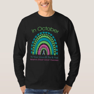 Camiseta En Octubre Usamos Brea Metásica Verde Verde azulad