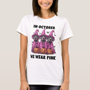 Camiseta En Octubre, Usamos Breas De Halloween Rosa