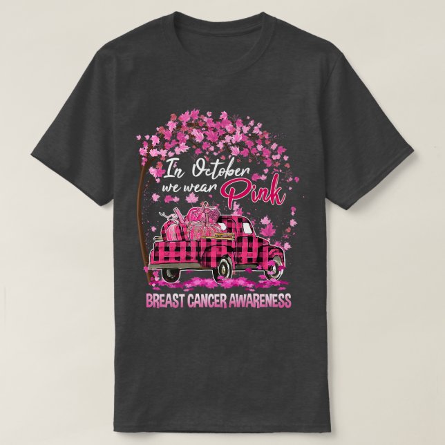 Camiseta En Octubre Usamos Breas De Leopardo De Cinta Rosa (Diseño del anverso)