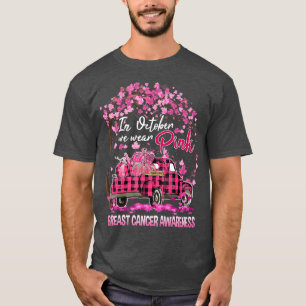 Camiseta En Octubre Usamos Breas De Leopardo De Cinta Rosa