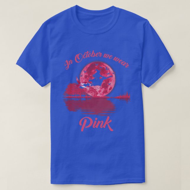Camiseta En Octubre Usamos Bruja Rosa (Diseño del anverso)