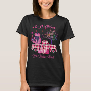 Camiseta En octubre usamos calabaza de gato rosa