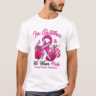 Camiseta En Octubre, Usamos Calabaza Rosada Y Vemos Calabaz