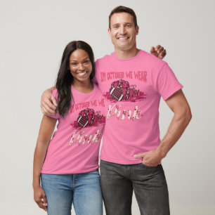Camiseta En Octubre Usamos Calabazas De Fútbol Rosadas