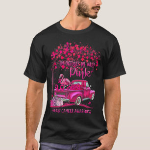 Camiseta En Octubre Usamos Camión Rosa Tinta Tapada Camión