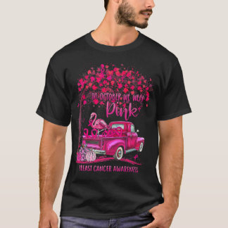 Camiseta En Octubre Usamos Camión Rosa Tinta Tapada Camión