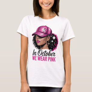 Camiseta En Octubre Usamos Camisas Rosa Negras Pechuga C