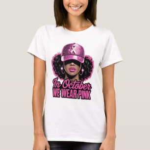 Camiseta En Octubre Usamos Camisas Rosa Negras Pechuga C