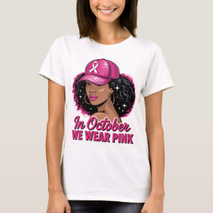 Camiseta En Octubre Usamos Camisas Rosa Negras Pechuga C