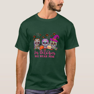 Camiseta En Octubre, Usamos Cáncer De Mama De Azúcar Rosa