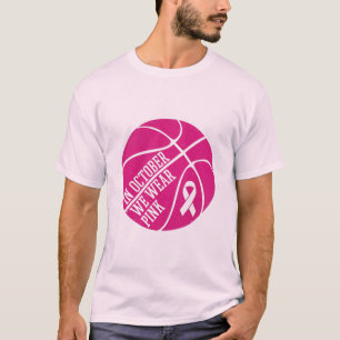 Camiseta En Octubre Usamos Cáncer De Mama De Baloncesto Ros